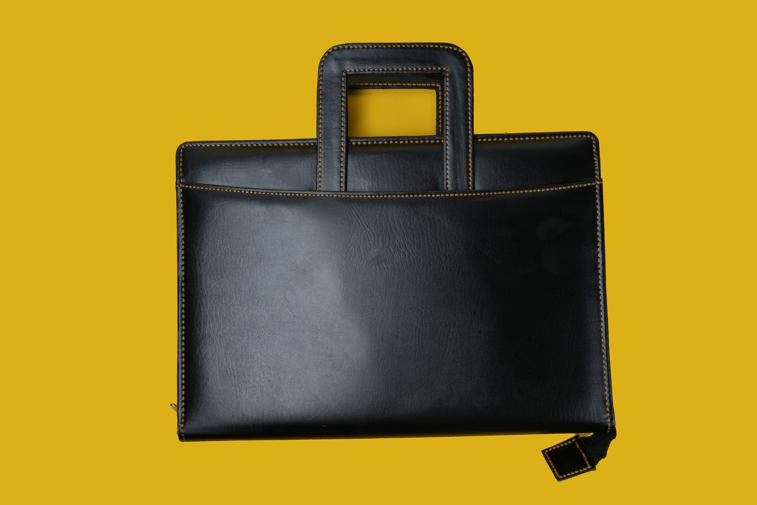 Gemson Leather 4 Ring File Zip Closer Bag -Document Organizer - Image 2