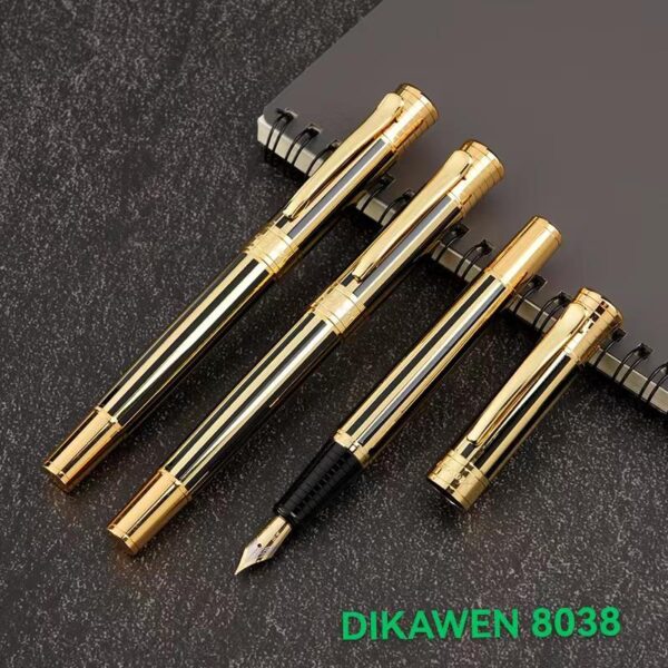 DIKAWEN Premium Metal Goldline Fountain Pen -8038
