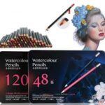 Superior watercolour pencils set of 48 colors with a brush in a metal box - Image 3