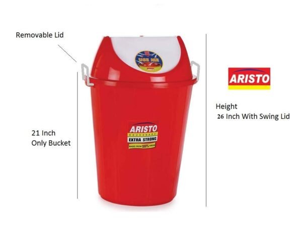 Aristo Swing Lid Dustbin 50 LTR - Image 2