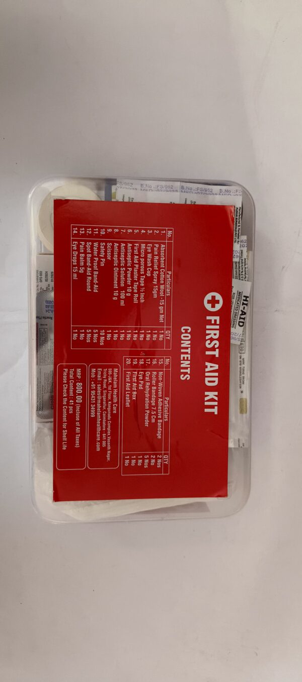 First Aid Kit With Medicines - Image 2