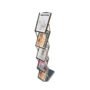 A4 Metal Brochure Stand – Portable Folding Zigzag Magazine Display Rack